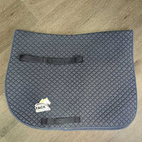 Quilt Jumper Saddle Pad *gc/fair, clean, v.faded, rubs, thin/holey edges, puckers, pills, hair, thread, stain
