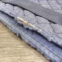 Quilt Jumper Saddle Pad *gc/fair, clean, v.faded, rubs, thin/holey edges, puckers, pills, hair, thread, stain
