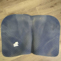 Quilt Jumper Saddle Pad *gc/fair, clean, v.faded, rubs, thin/holey edges, puckers, pills, hair, thread, stain
