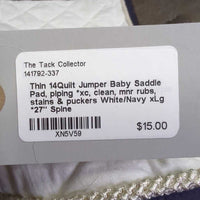 Thin 14Quilt Jumper Baby Saddle Pad, piping *xc, clean, mnr rubs, stains & puckers
