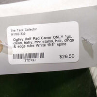 Half Pad Cover ONLY *gc, clean, hairy, mnr stains, hair, dingy & edge rubs
