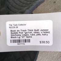 Thick Quilt Jumper Saddle Pad *gc/fair, clean, v.faded, thin/holey edges, rubs, pills, hairy
