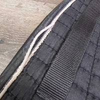 Quilt Dressage Saddle Pad, Plastic Clips *gc, rubs, clean, frays, faded, pills, hair, NO Lungeing attachments
