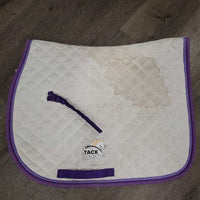 Quilt Jumper Saddle Pad, tabs *gc/fair, older, clean, dingy, stained, pilly
