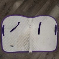 Quilt Jumper Saddle Pad, tabs *gc/fair, older, clean, dingy, stained, pilly
