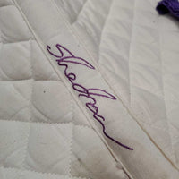 Quilt Jumper Saddle Pad, tabs *gc/fair, older, clean, dingy, stained, pilly
