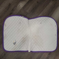 Quilt Jumper Saddle Pad, tabs *gc/fair, older, clean, dingy, stained, pilly
