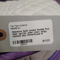 Quilt Jumper Saddle Pad, tabs *gc/fair, older, clean, dingy, stained, pilly
