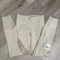 Euro Seat Breeches, grippy knees *gc, mnr discolored seat & legs, marks & edge rubs/pills
