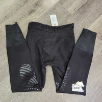 Euro Seat Breeches, grippy knees *gc, rubs & pills, holey seam edges, threads
