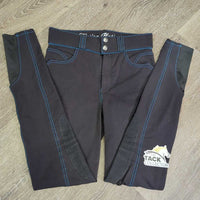 JUNIORS Euro Seat Breeches *vgc, seam puckeres, faded, rubs, linty
