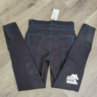 JUNIORS Euro Seat Breeches *vgc, seam puckeres, faded, rubs, linty
