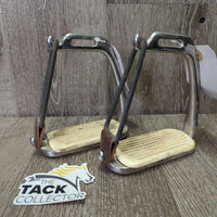 Pr Safety Stirrups, Grips, elastic, leather keepers *gc, dirty, mnr cracking elastics, mnr scratches, scuffs & stains
