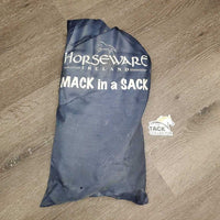 Show Rain Sheet NOT FOR TURNOUT, tail, bag *gc, wpf, dirty, mnr stains, faded, puckers, melted, rust
