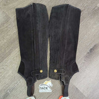 Pr Suede Half Chaps, bag *xc/vgc, mnr dirt, hair, SHEDDING
