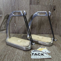 Pr Safety Stirrups, Grips, elastics *gc, dirty, mnr cracking elastics, mnr scratches, scuffs & stains
