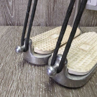 Pr Safety Stirrups, Grips, elastics *gc, dirty, mnr cracking elastics, mnr scratches, scuffs & stains

