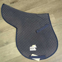 Thin Quilt Fitted Jumper Saddle Pad, tabs *gc, clean, faded, rubs, pills, discolored, mnr hair & stains, threads
