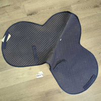 Thin Quilt Fitted Jumper Saddle Pad, tabs *gc, clean, faded, rubs, pills, discolored, mnr hair & stains, threads

