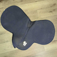 Thin Quilt Fitted Jumper Saddle Pad, tabs *gc, clean, faded, rubs, pills, discolored, mnr hair & stains, threads
