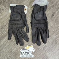 Leather Gloves *gc, dirt, residue, faded, stiff, threads, older?

