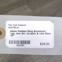 Padded Bling Browband *vgc, mnr dirt, scrapes & rubs

