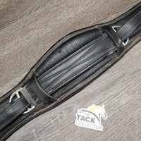 Self Adjusting Padded Leather Short Girth, 0 elastics *gc, film, dirt jockies, hairy seams, older, creased, rubbed
