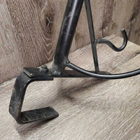 Wall & Stall Mount Metal Saddle Rack, bracket *gc, dirty, scratches, scrapes, mnr rus
