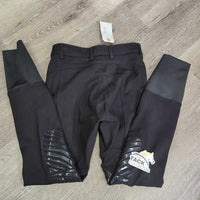 Euro Seat Breeches *vgc, mnr unstitched seams, rubs, hair, pills & rubs, curled inner waist
