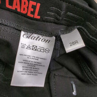 Euro Seat Breeches *vgc, mnr unstitched seams, rubs, hair, pills & rubs, curled inner waist
