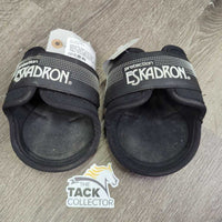 Open Front & Hind Boots, velcro *gc/fair, clean, pilly/frayed edges, scrapes, residue, faded, scratches
