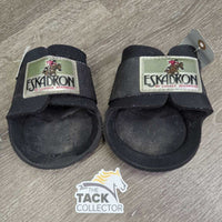 Hind Boots, velcro *gc/fair, clean, residue, curled lining, rubs, scrapes, pilly/frayed edges, faded
