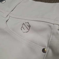 EuroSeat Breeches, Bling *gc, mnr stains, undone stitching, seam puckers, dingy, older, cracking stickies
