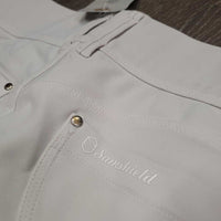 EuroSeat Breeches, Bling *gc, mnr stains, undone stitching, seam puckers, dingy, older, cracking stickies
