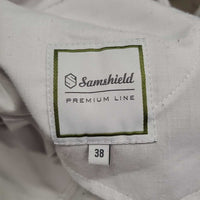 EuroSeat Breeches, Bling *gc, mnr stains, undone stitching, seam puckers, dingy, older, cracking stickies

