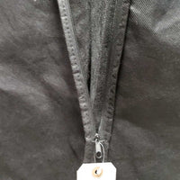 Show Jacket, leather? trim, garment bag *vgc, dirty

