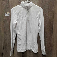 LS Show Shirt, tags, 1/4 button up, collar snaps, Box *new
