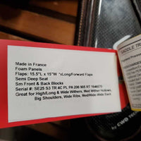 18" *MW 5" CWD 2Gs Close Contact, 2 Billet Guards, Yellow Amerigo Saddle Cover, Sm Front & Back Blocks, Foam Panels, Flaps: 15.5"L x 15"W Serial #: SE25 S3 TR 4C PL PA 206 905 RT 1646570
