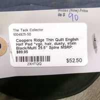 Thin Quilt English Half Pad *vgc, hair, dusty, stain
