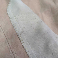 Hvy Cotton Euro Seat Breeches *gc, hair, rubs, pills, stains, seams: unstitched, sm holes & stains, older, knees
