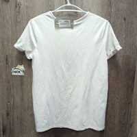 JUNIORS SS Cotton T Shirt "Your Horse can only be ..." *gc, hair, mnr dingy, stains, rubs
