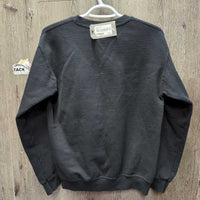 Hvy Sweatshirt "Your Horse is Only As Brave" *gc, v.pilly, mnr hair, faded
