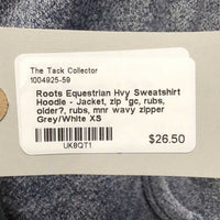 Hvy Sweatshirt Hoodie - Jacket, zip *gc, rubs, older?, rubs, mnr wavy zipper
