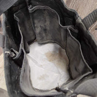Round Padded Grooming Tote Bag *gc/fair, dirty, hair, stains, hay, hairy, dingy
