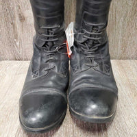Pr Field Boots, pr black forms *vgc, mnr hair, dirt, cuts, rubs, puckered els, threads, L- curled heel
