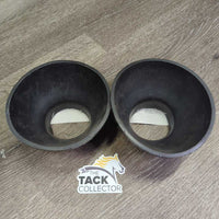High Soft Ribbed Rubber Bell Boots, Pull on *vgc, clean, older, faded, residue, mnr scratches
