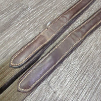Rsd/FS Cotton Web Reins *gc, stiff, mnr film, dirt, uindone stitching & bent ends
