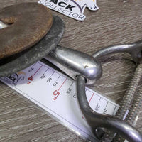Thick Hvy Loose Ring Gag Bit, 2x Nunn Finer Nylon Rope Cheeks, guards *gc, clean, residue, faded, rubs, cut off keepers, stains, v.worn guards, rubs
