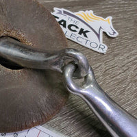 Thick Hvy Loose Ring Gag Bit, 2x Nunn Finer Nylon Rope Cheeks, guards *gc, clean, residue, faded, rubs, cut off keepers, stains, v.worn guards, rubs
