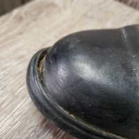 Lined Field Boots, 2 Gold Ariat forms *gc, older, clean, repaired/extended, separated toe, sticky zips, mnr dirt, older, split

